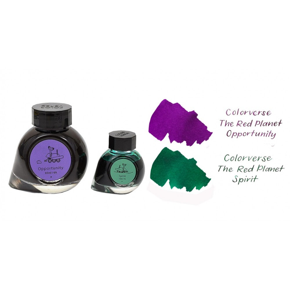 Colorverse Ink | Season 5 | The Red Planet | Opportunity (65ml) and Spirit (15ml) | Purple and Green | 2 Bottle Set | Dye-Based Nontoxic - penpencilink
