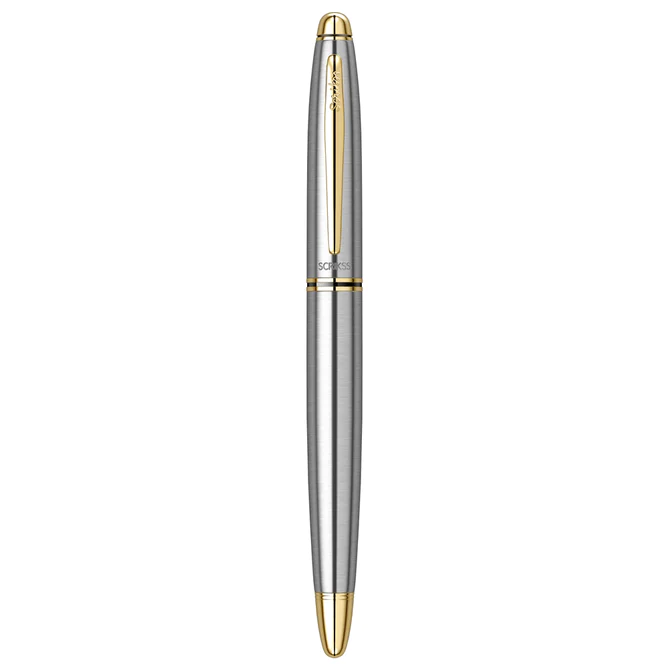 Scrikss Knight Rollerball Pen | Gold Chrome
