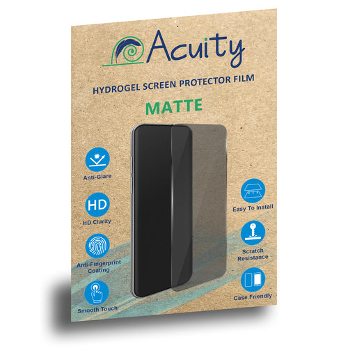 Acuity Premium Matte Hydrogel Screen Protector - 0.18mm Ultra-Thin, Anti-Glare Matte Film, Anti-Fingerprint, Smooth Touch, Scratch Resistant