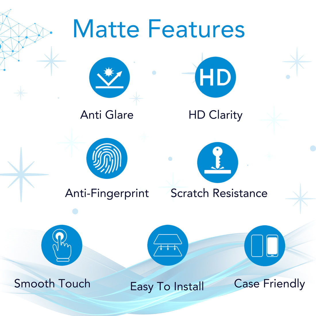 Acuity Premium Matte Hydrogel Screen Protector for Mobile Phones - 0.18mm Ultra-Thin, Anti-Glare Matte Film, Anti-Fingerprint, Smooth Touch, Scratch Resistant