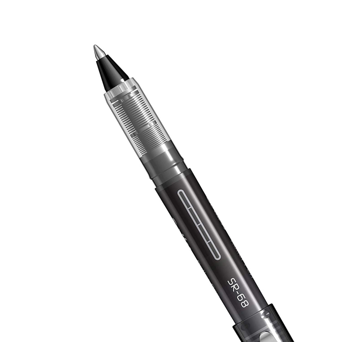 Scrikss Office 0.7 mm Roller Pen - Water Based Fast Drying Ink, ABS Plastic Body, Chrome Plated Tip - SR68 Set of 3 (Black, Blue & Red)