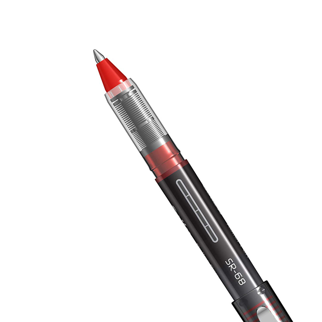 Scrikss Office 0.7 mm Roller Pen - Water Based Fast Drying Ink, ABS Plastic Body, Chrome Plated Tip - SR68 Set of 3 (Black, Blue & Red)