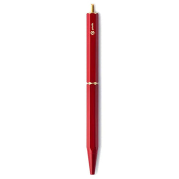 Ystudio Classic Revolve Portable Ballpoint Pen - Brass Red