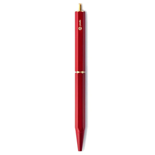 Ystudio Classic Revolve Portable Ballpoint Pen - Brass Red