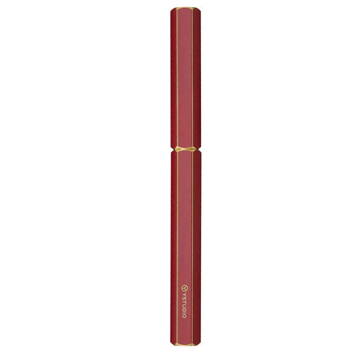 Ystudio Classic Revolve Fountain Pen – Red Hexogon | Medium Nib