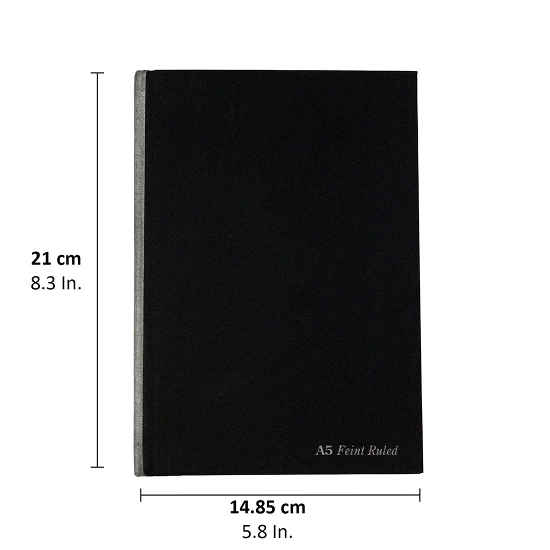 Pukka Pad Black Casebound A5 Pad, Single Ruled, 192 Pages, 90 GSM