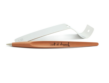 Pininfarina | Forever Piuma | Leonardo 500th Limited Edition | Pear Wood | Ethergraf® Metal Tip and Stainless Steel Base
