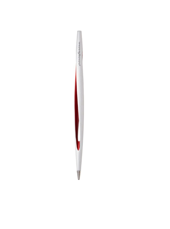 Pininfarina | Aero Red Pencil | Ethergraf® metal alloy tip | Raw Concrete Desk Stand