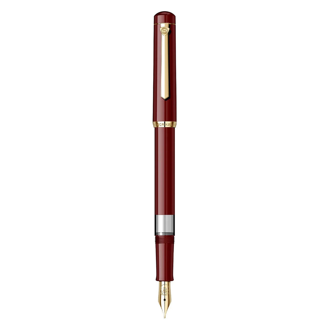Scrikss | 419 Legendary | Classic | Fountain Pen | Burgundy Barrel - penpencilink