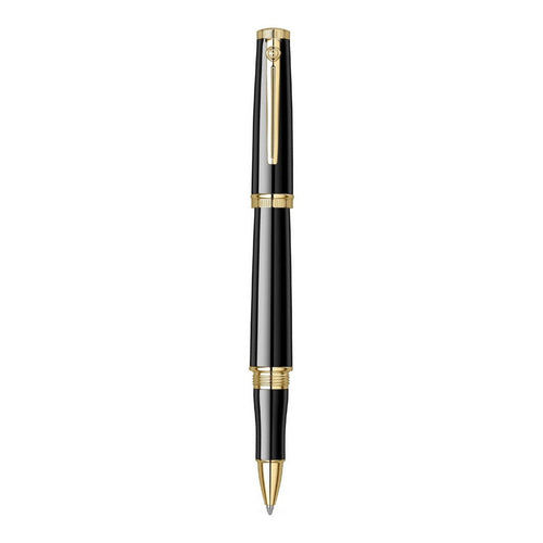 Scrikss Heritage 23k Gold Plated Rollerball Pen | Glossy Black