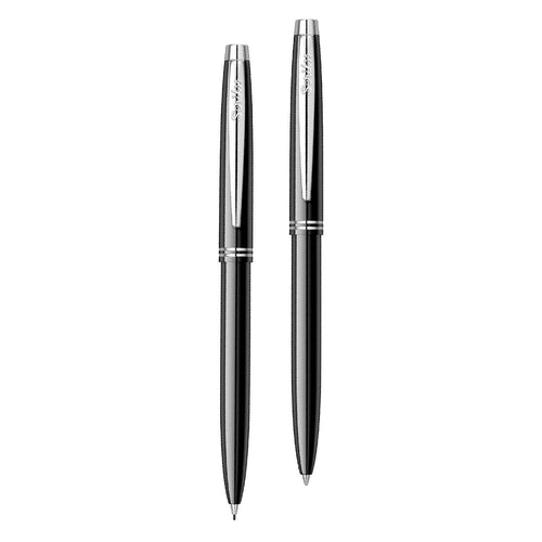 Scrikss | 108 Prestige | Ballpoint Pen + 0.7mm Mechanical Pencil Set | Black-CT