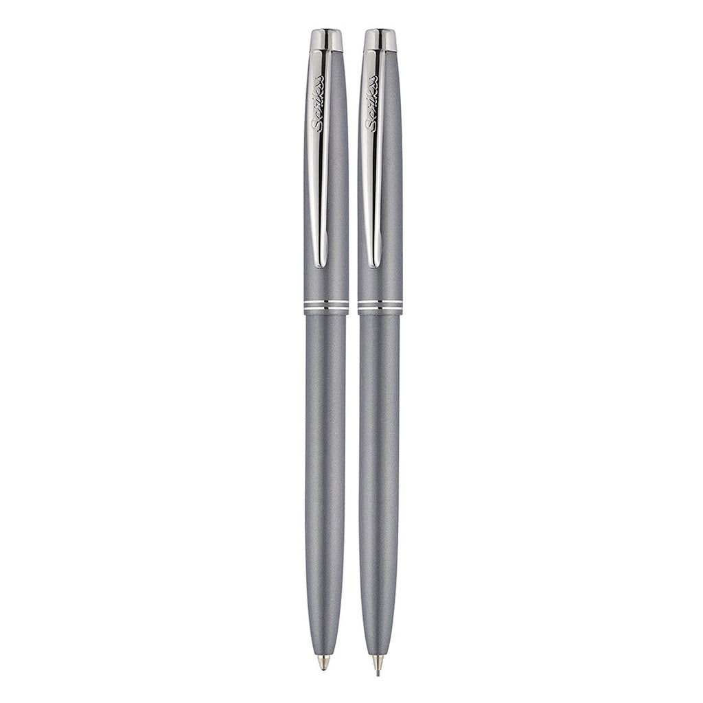 Scrikss 108 Prestige Ballpoint Pen & 0.7mm Mechanical Pencil Set | Dark Grey CT