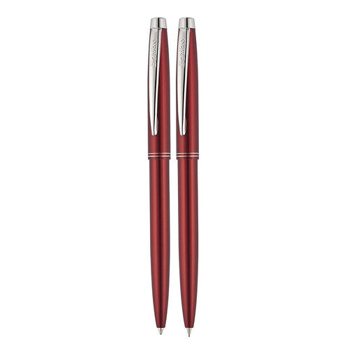 Scrikss 108 Prestige Ballpoint Pen & Mechanical Pencil Set | Red CT