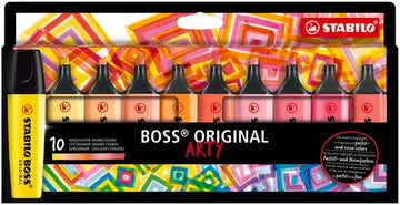 Stabilo Boss Original Arty Highlighter – Set of 10 Warm Colors