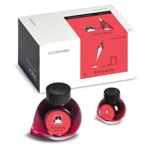 Colorverse Ink | Trailblazer In Space | Felicette | Red | 65ml & 15ml | 2 Bottle Set - penpencilink