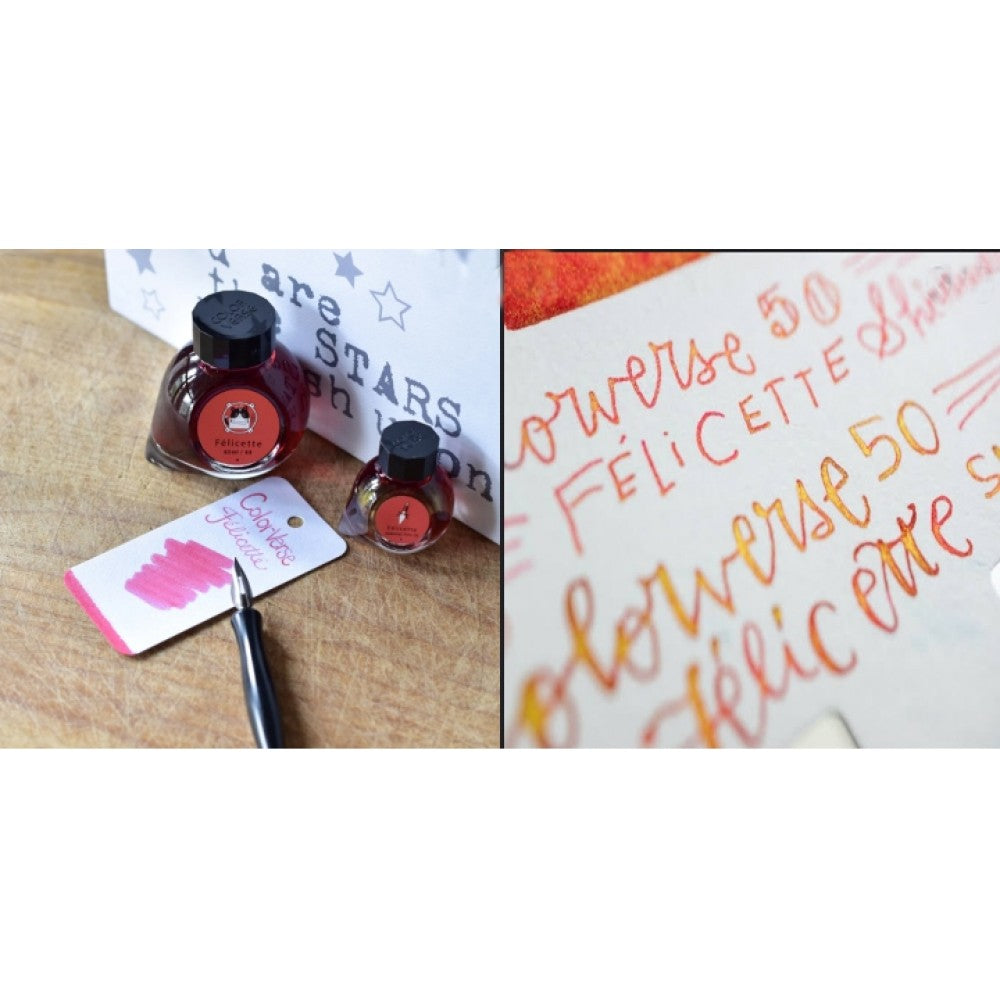 Colorverse Ink | Trailblazer In Space | Felicette | Red | 65ml & 15ml | 2 Bottle Set - penpencilink