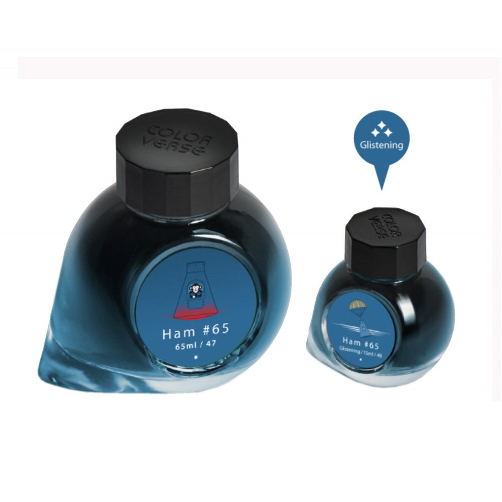 Colorverse Ink | Trailblazer In Space | HAM 65 | Dark Blue | 65ml & 15ml | 2 Bottle Set - penpencilink