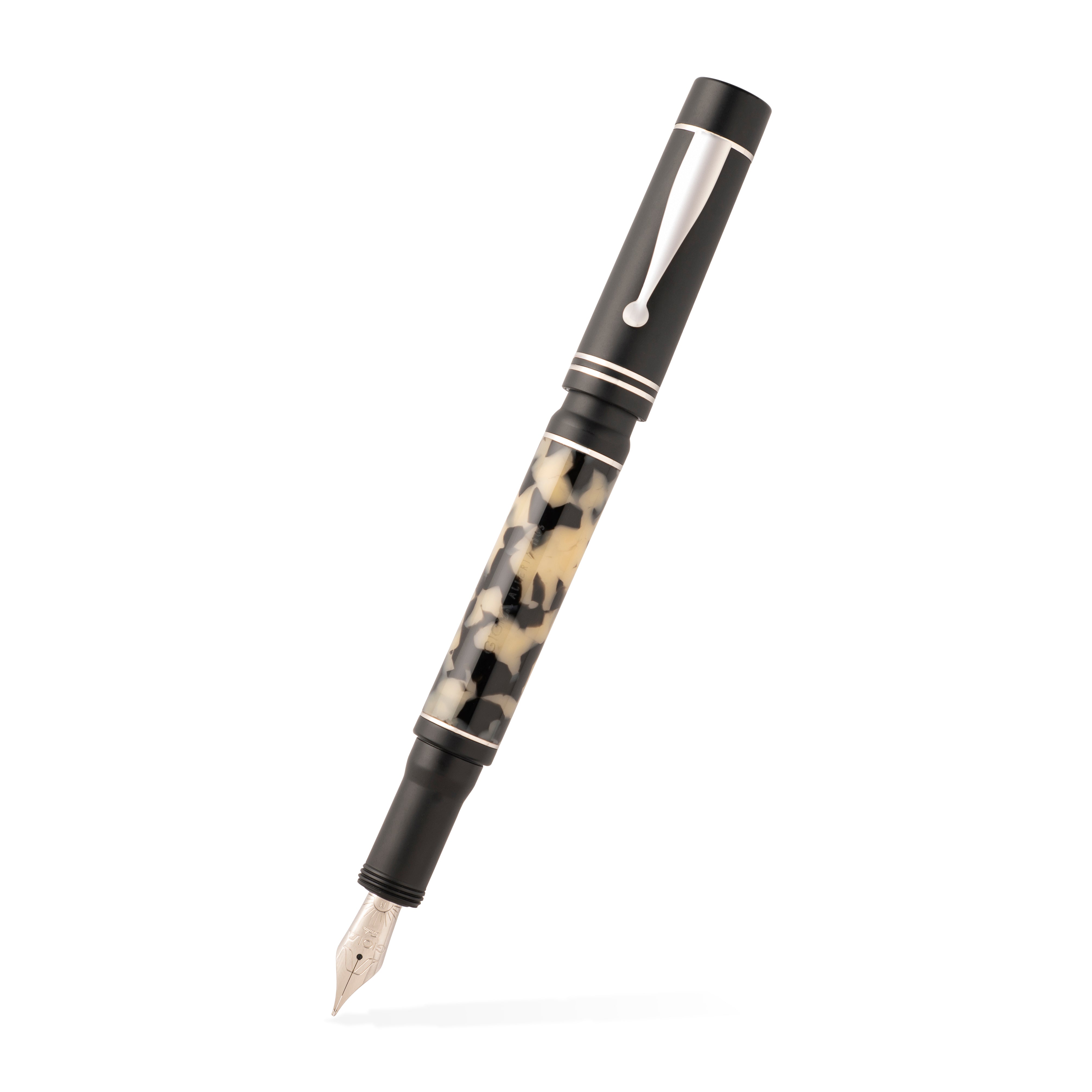 Gioia | Fountain Pen | Alleria | Tramonto Sand Black | Rhodium Trims | Resin