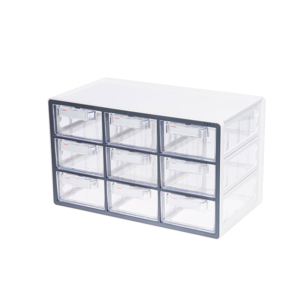 Sysmax | Multi Utility  Storage Box | 9 Drawers | Organizer | Grey | Up System | For Office & Home
