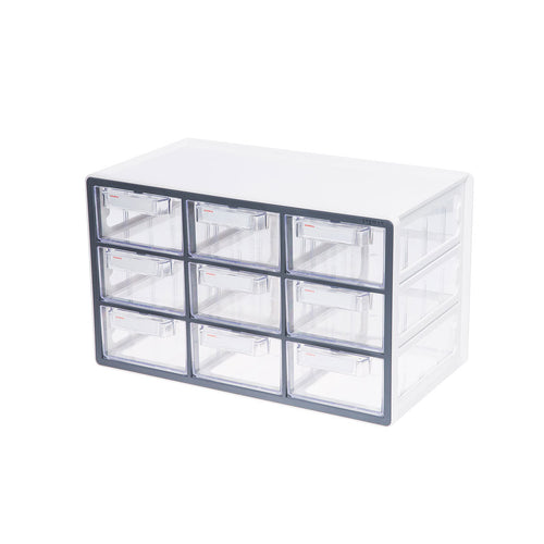 Sysmax | Multi Utility  Storage Box | 9 Drawers | Organizer | Grey | Up System | For Office & Home