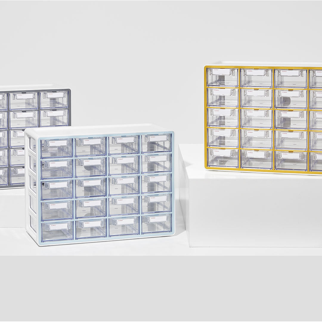 Sysmax | Multi Utility  Storage Box | 20 Drawers | Organizer | Yellow | Up System | For Office & Home