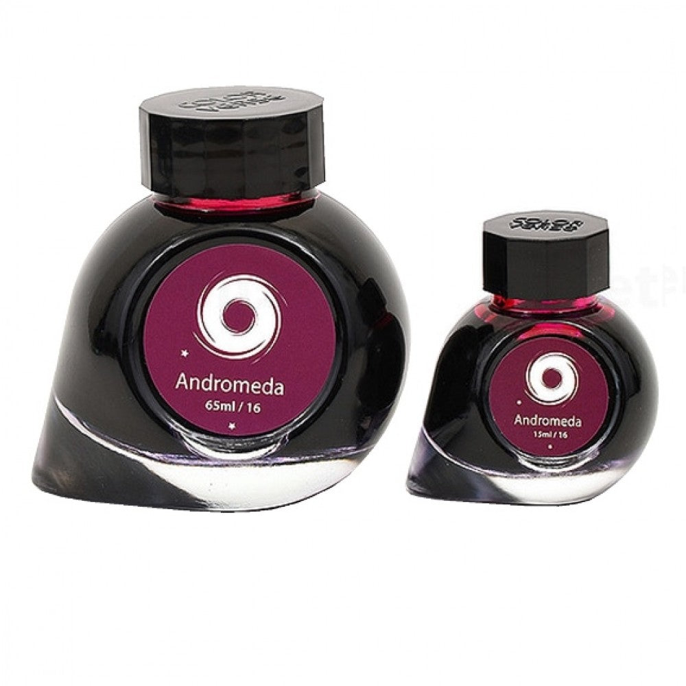 Colorverse | Astrophysics Series | Season 2 | Fountain Pen Ink | Andromeda | Purple | 65ml and 15ml | 2 Bottle Set - penpencilink