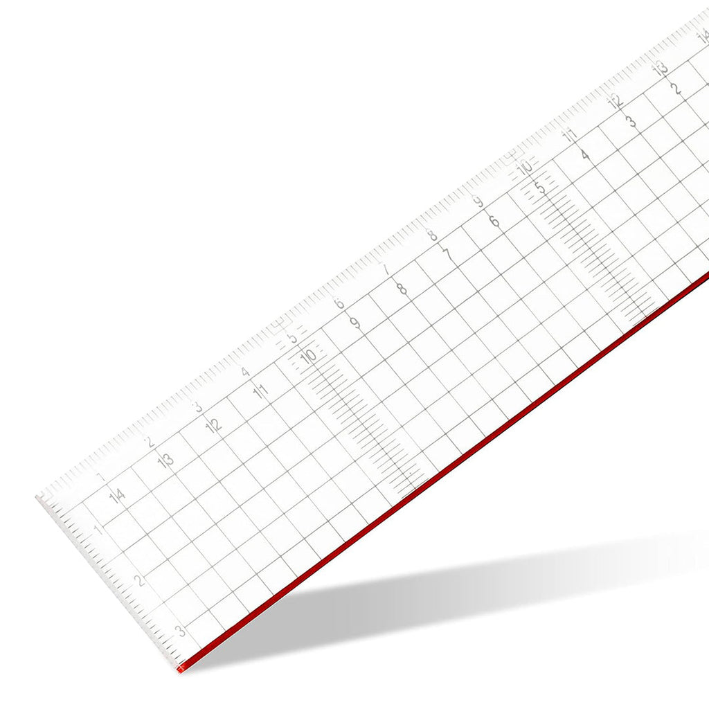 Aristo | Cutting Ruler Pexiglass | Red Cutting Edge | 30cm | Transparent
