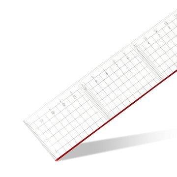 Aristo | Cutting Ruler Pexiglass | Red Cutting Edge | 50cm | Transparent