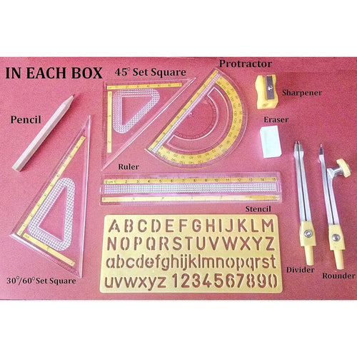 Aristo | Geometry Box Set | Compass | Mathematical Drawing Instrument | 10 Piece Set