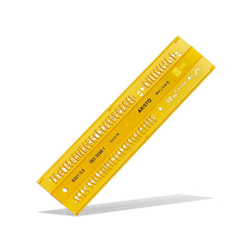 Aristo | Lettering Stencil | Straight 3.5mm | Transparent Plastic