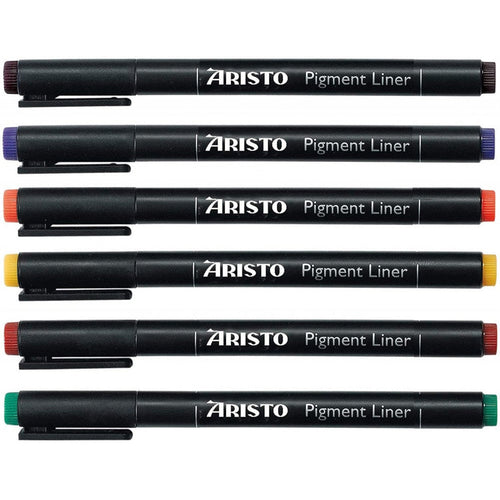 Aristo | Pigment Liner | 0.05, 0.1, 0.2, 0.3, 0.5, 0.8 | Pack of 6