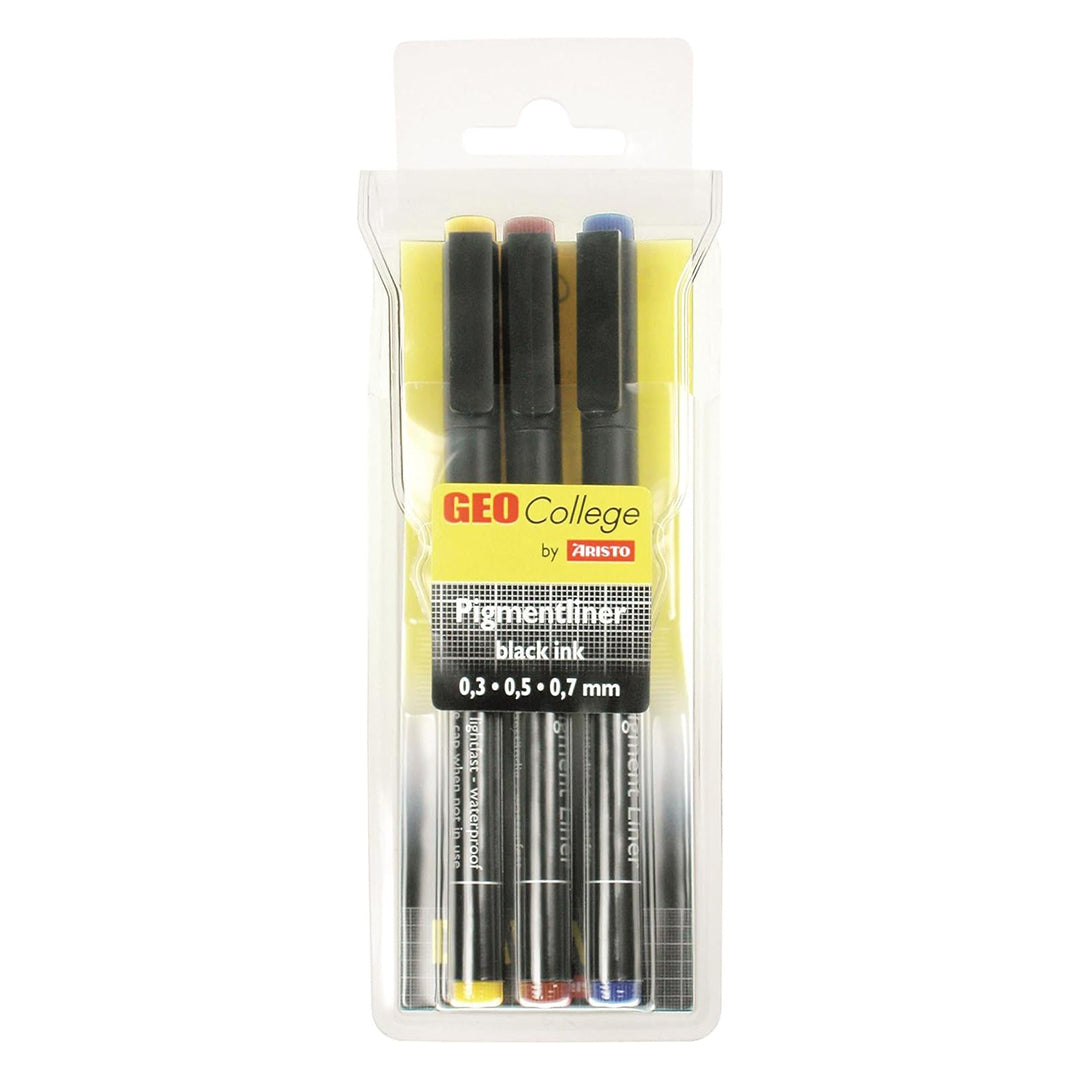 Aristo | Pigment Liner | 0.3, 0.5, 0.7mm | Black | Set of 3