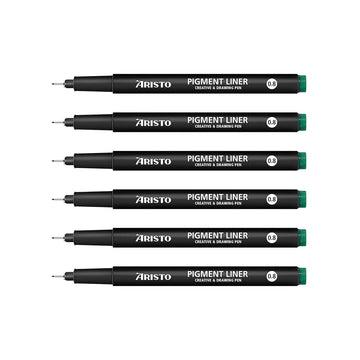 Aristo | Pigment Liner | 0.8mm | Black | Pack of 6
