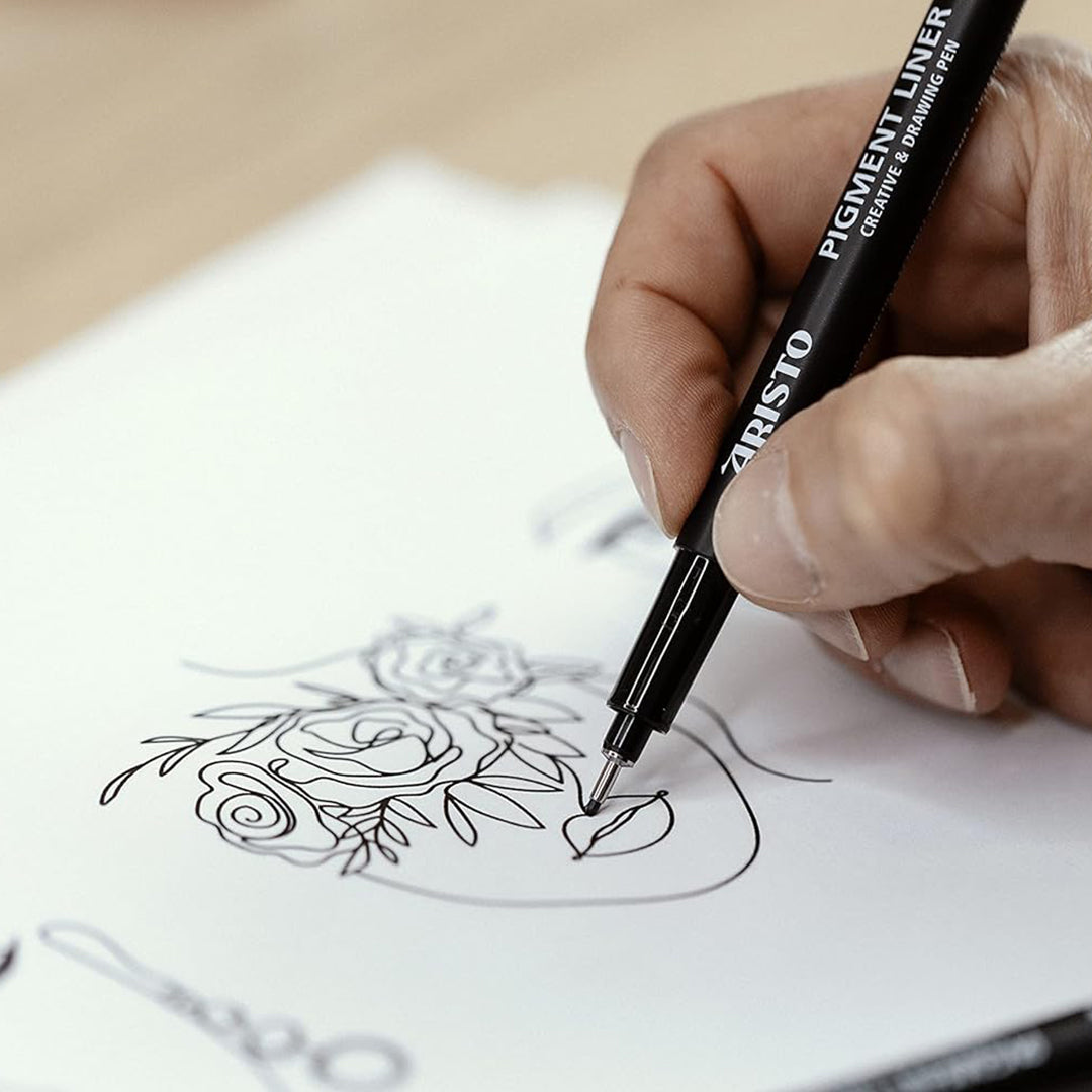Aristo | Pigment Liner | 0.05, 0.1, 0.2, 0.3, 0.4, 0.5mm | Set of 6 Pens