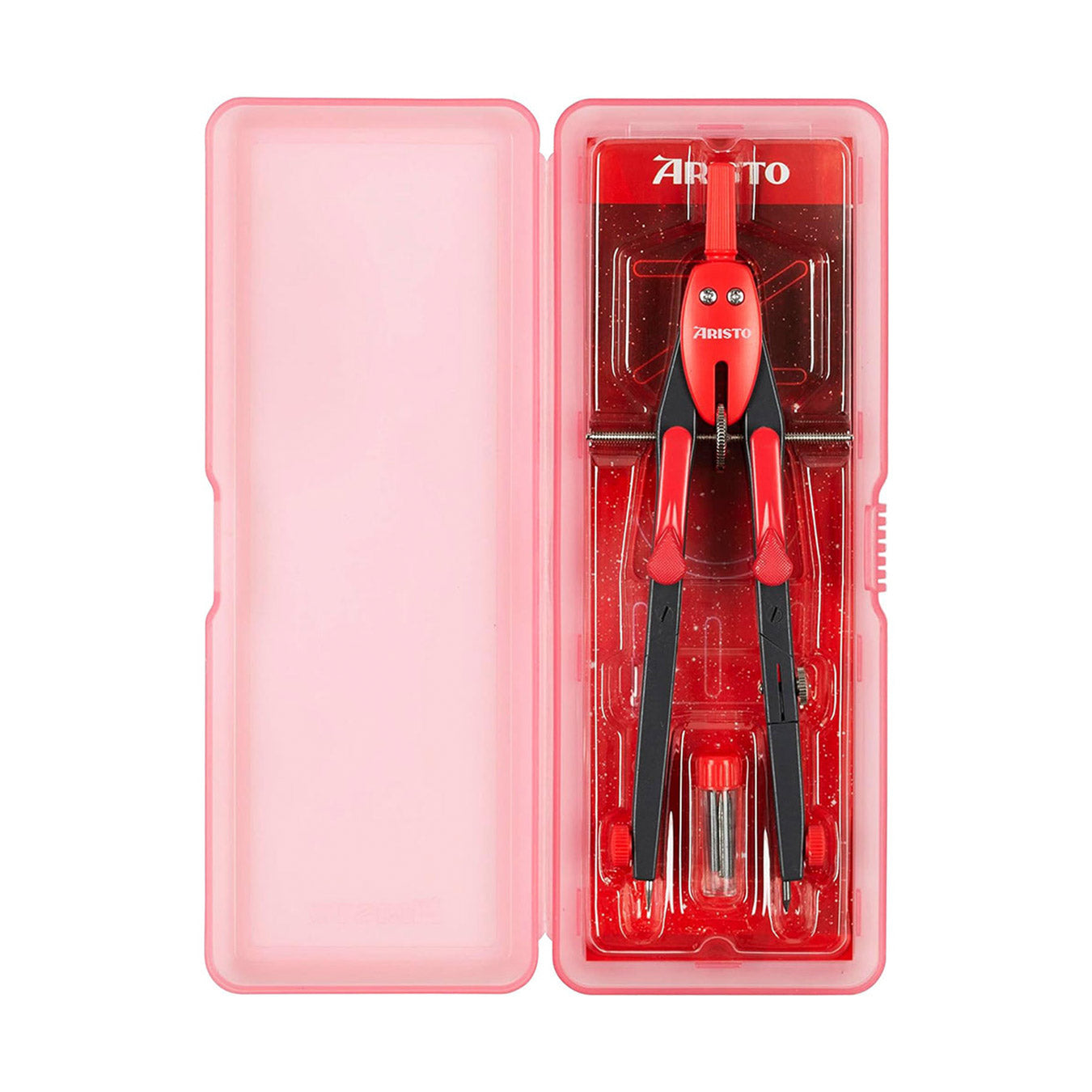 Aristo | Rapid Adjustment Compass | College BTS | Neon Red Colour