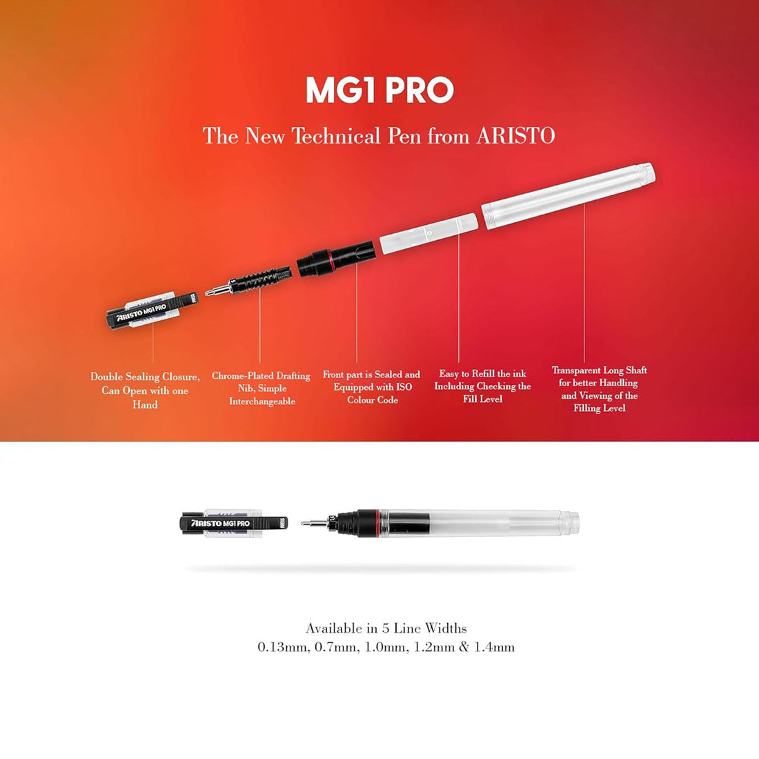 Aristo | Technical Drawing Pen | Point 0.7mm Nib