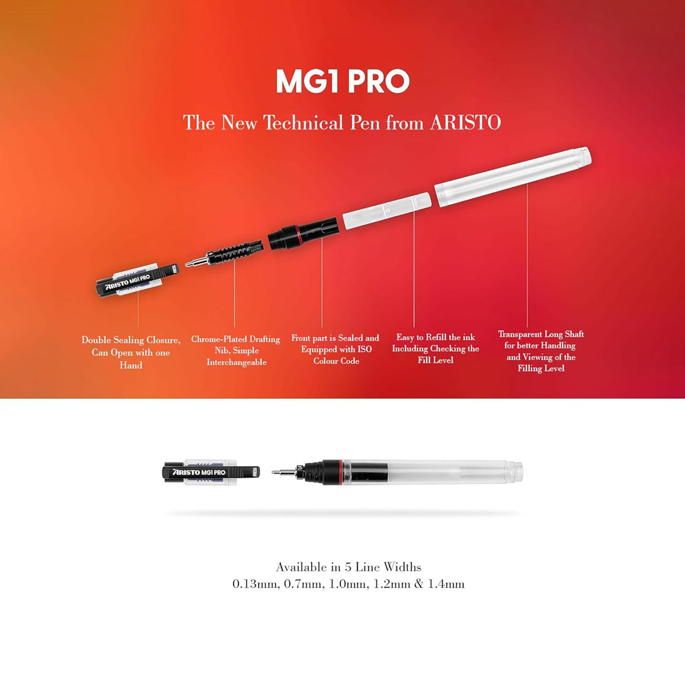Aristo | Technical Drawing Pen | Point 0.7mm Nib
