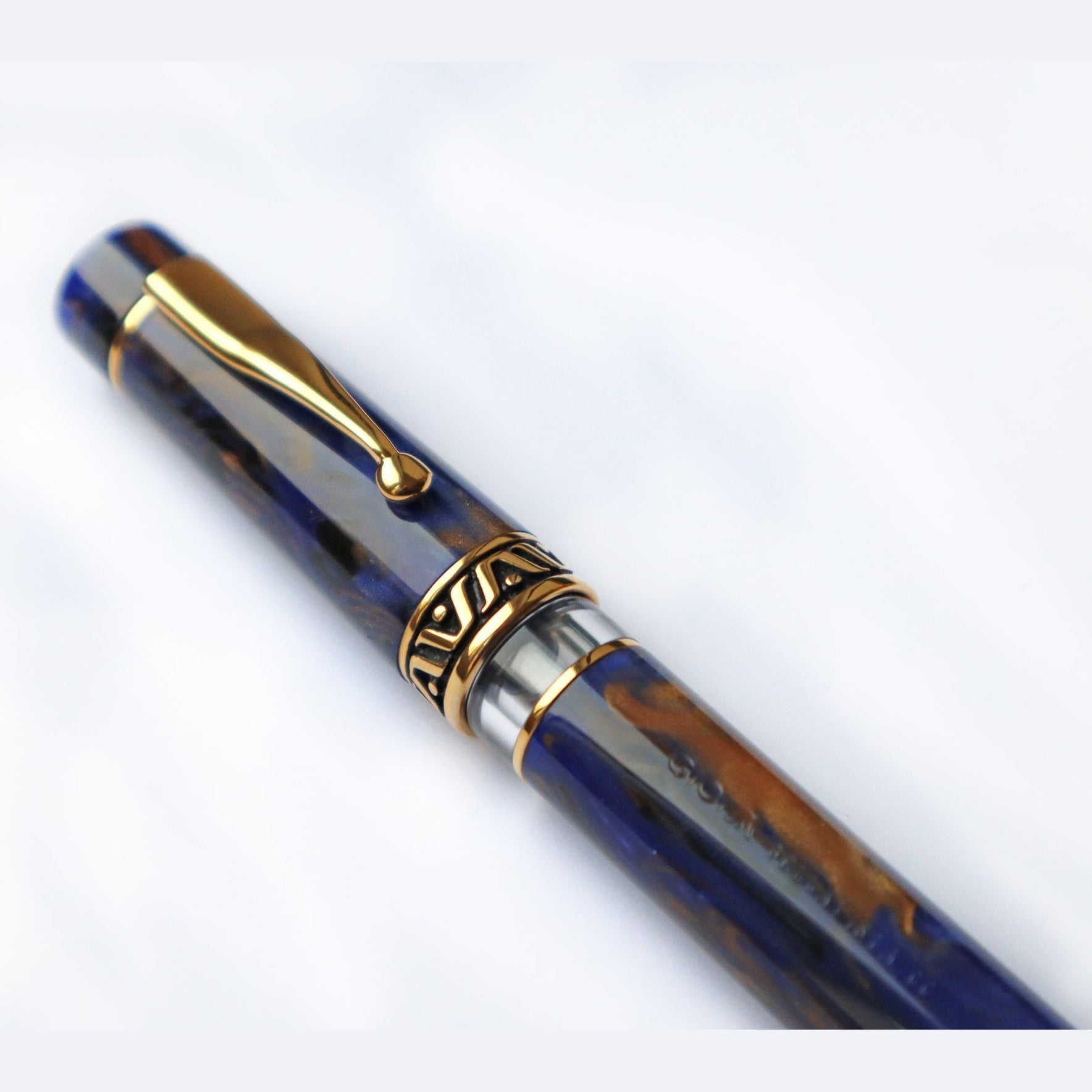 Gioia | Fountain Pen | Bellevista | Crepuscolo | Blue-Brown | Gold Trims