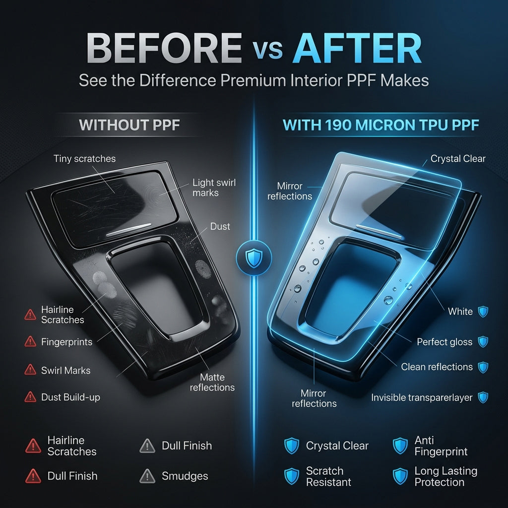 Anti-scratch UV resistant car interior protection film