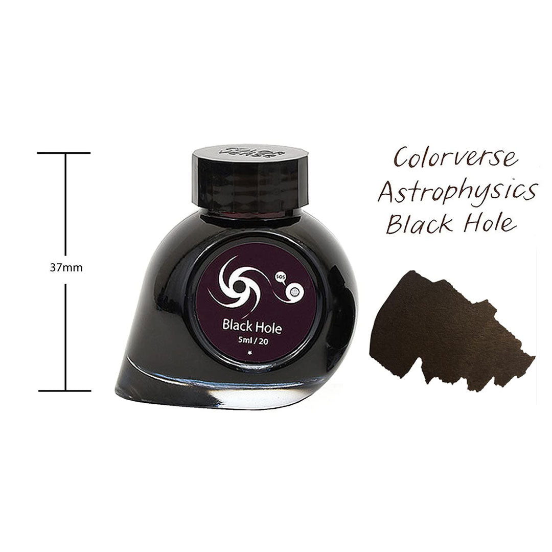 Colorverse Mini |  Black | Fountain Pen Bottled Ink | 5ml | Black Hole
