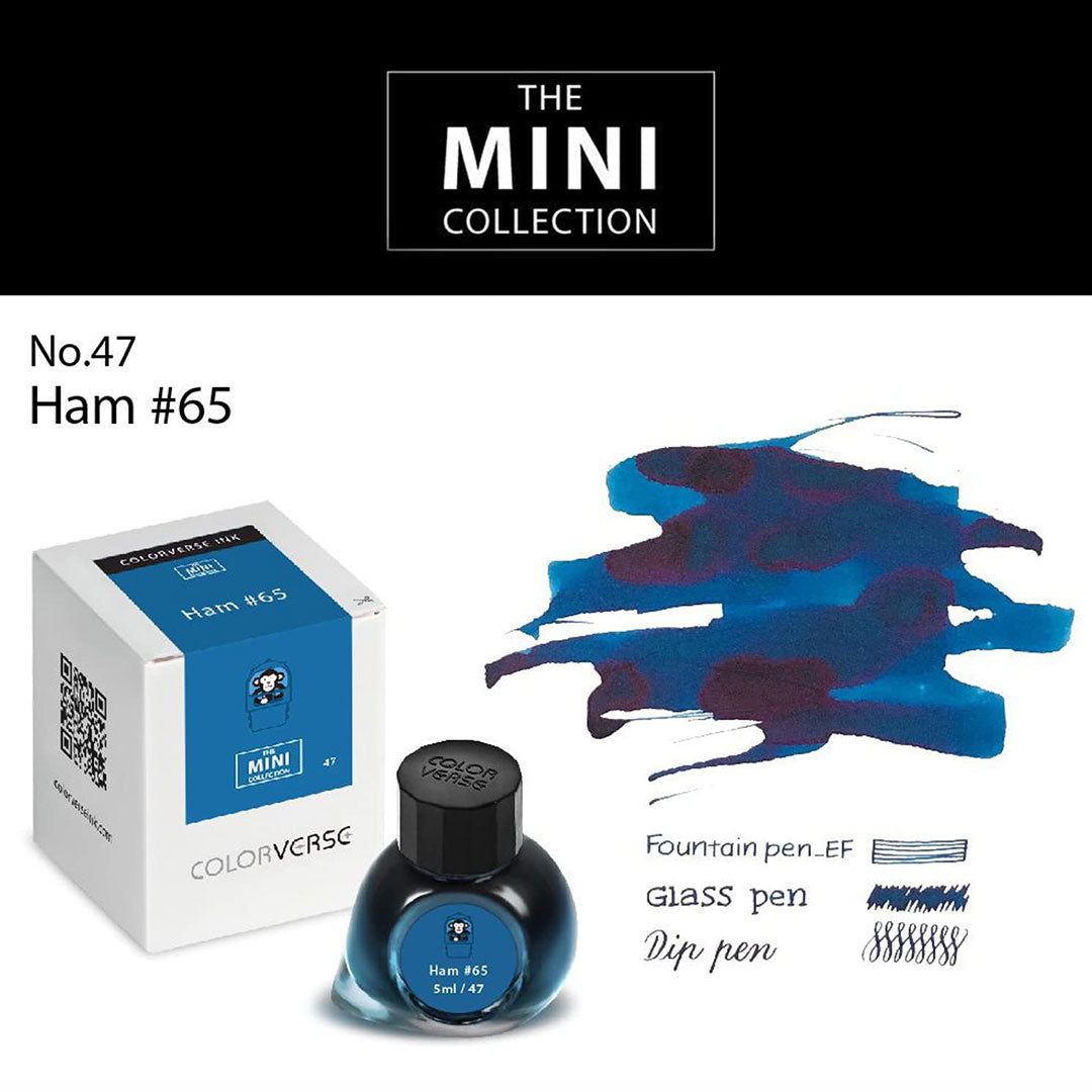 Colorverse Mini | Blue | Fountain Pen Ink Bottled | 5ml | Ham #65