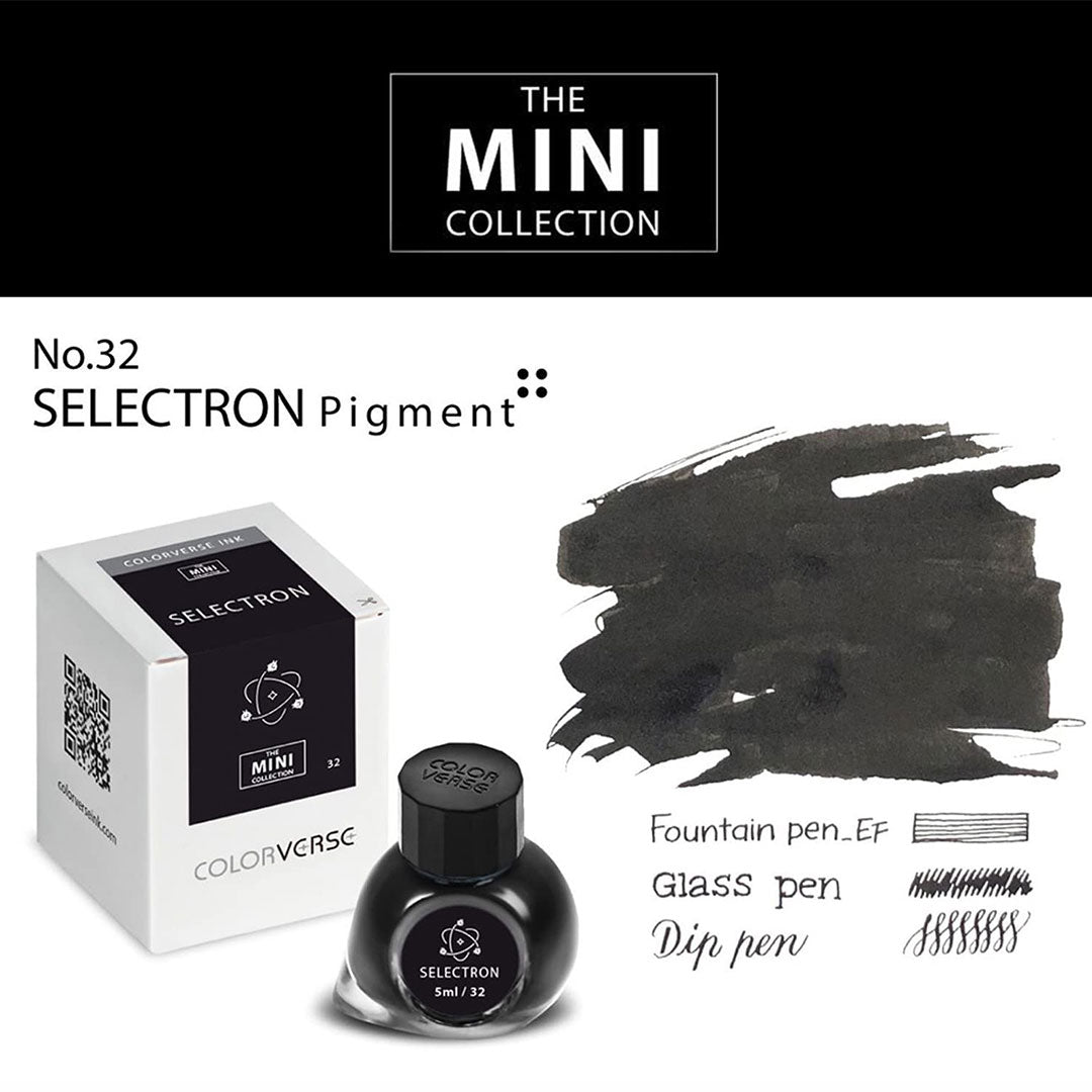 Colorverse Fountain Pen Ink Mini | 5ml | Selectron | Black
