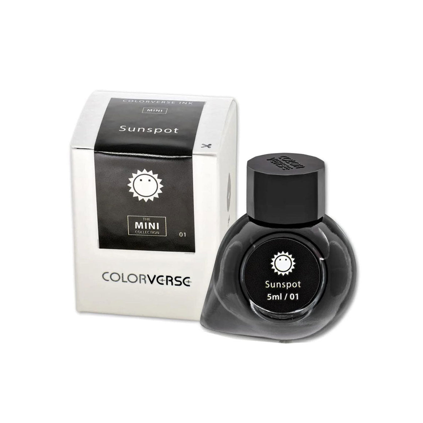 Colorverse Mini |  Black | Fountain Pen Bottled Ink | 5ml | Sunspot