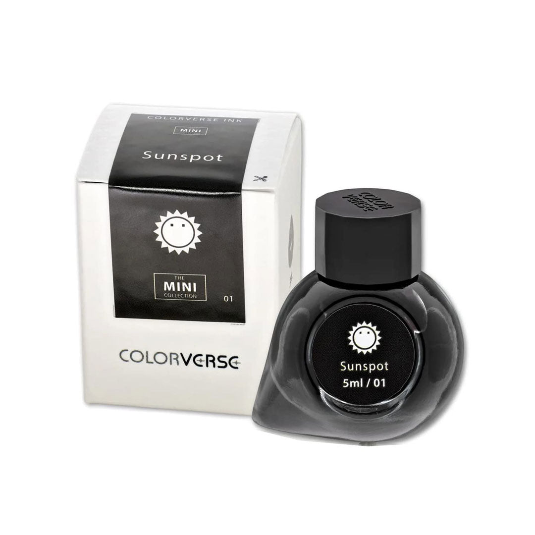 Colorverse Mini |  Black | Fountain Pen Bottled Ink | 5ml | Sunspot