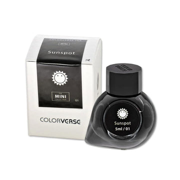 Colorverse Mini |  Black | Fountain Pen Bottled Ink | 5ml | Sunspot