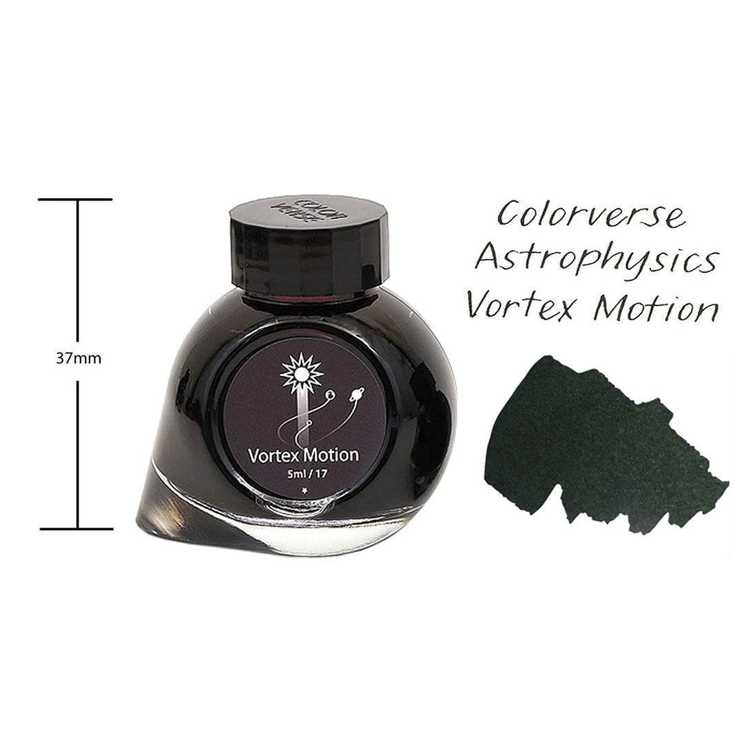 Colorverse Mini | Black | Fountain Pen Bottled Ink | 5ml | Vortex Motion