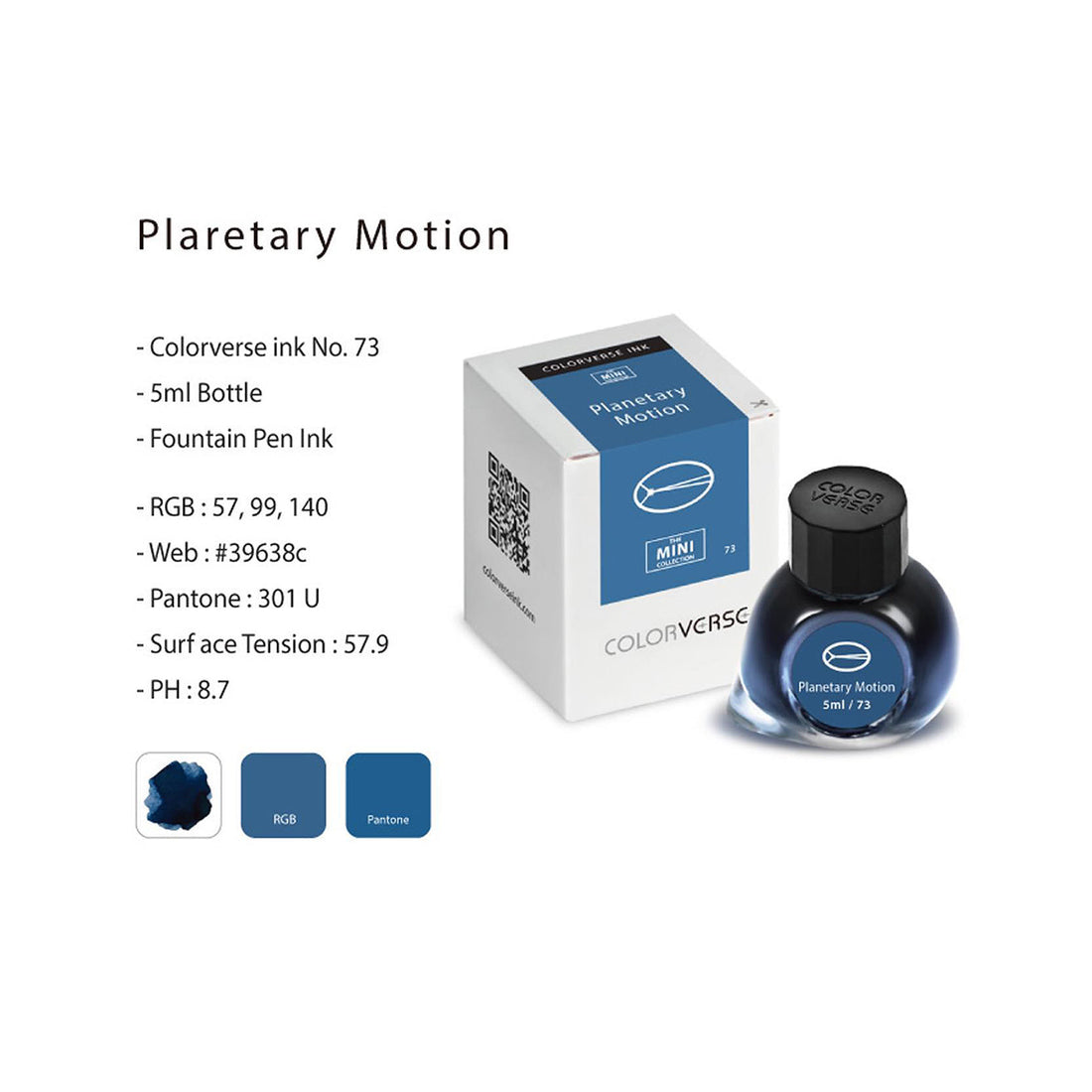 Colorverse Mini Collection | Johannes Kepler | 3 Bottles | 5ml Ink Set