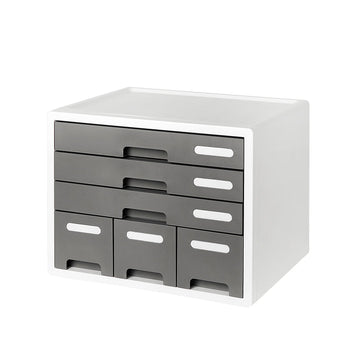 Sysmax | Combo File Cabinet| 6 Drawers| Organizer | Grey