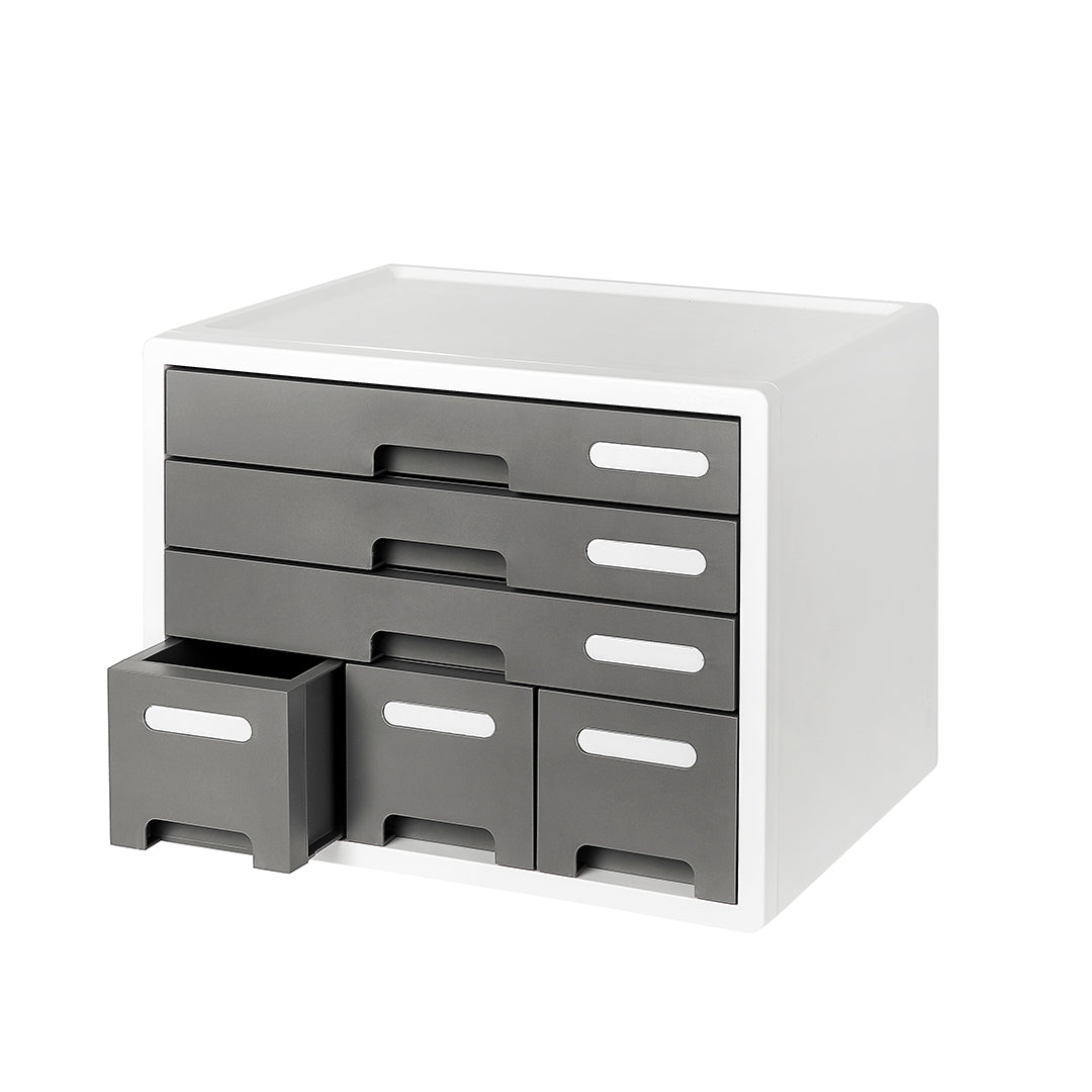 Sysmax | Combo File Cabinet| 6 Drawers| Organizer | Grey