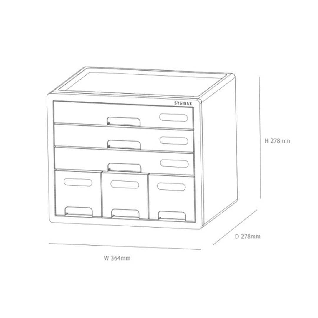 Sysmax | Combo File Cabinet| 6 Drawers| Organizer | Mint